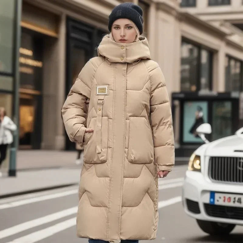 Serena™ | Le Manteau Long doudoune, Chaud avec Fermeture Éclair