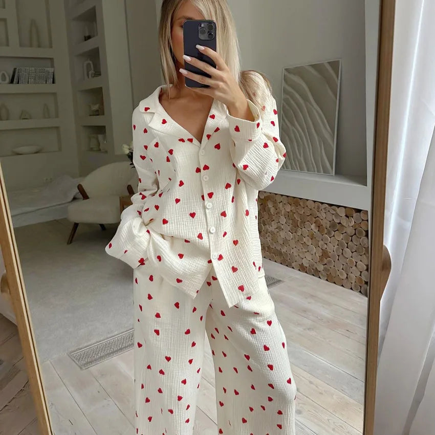 Lovinia™| Ensemble Pyjama Cœur