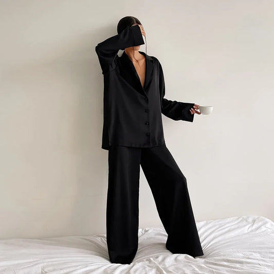 Amélia™| Ensemble pyjama en soie oversize